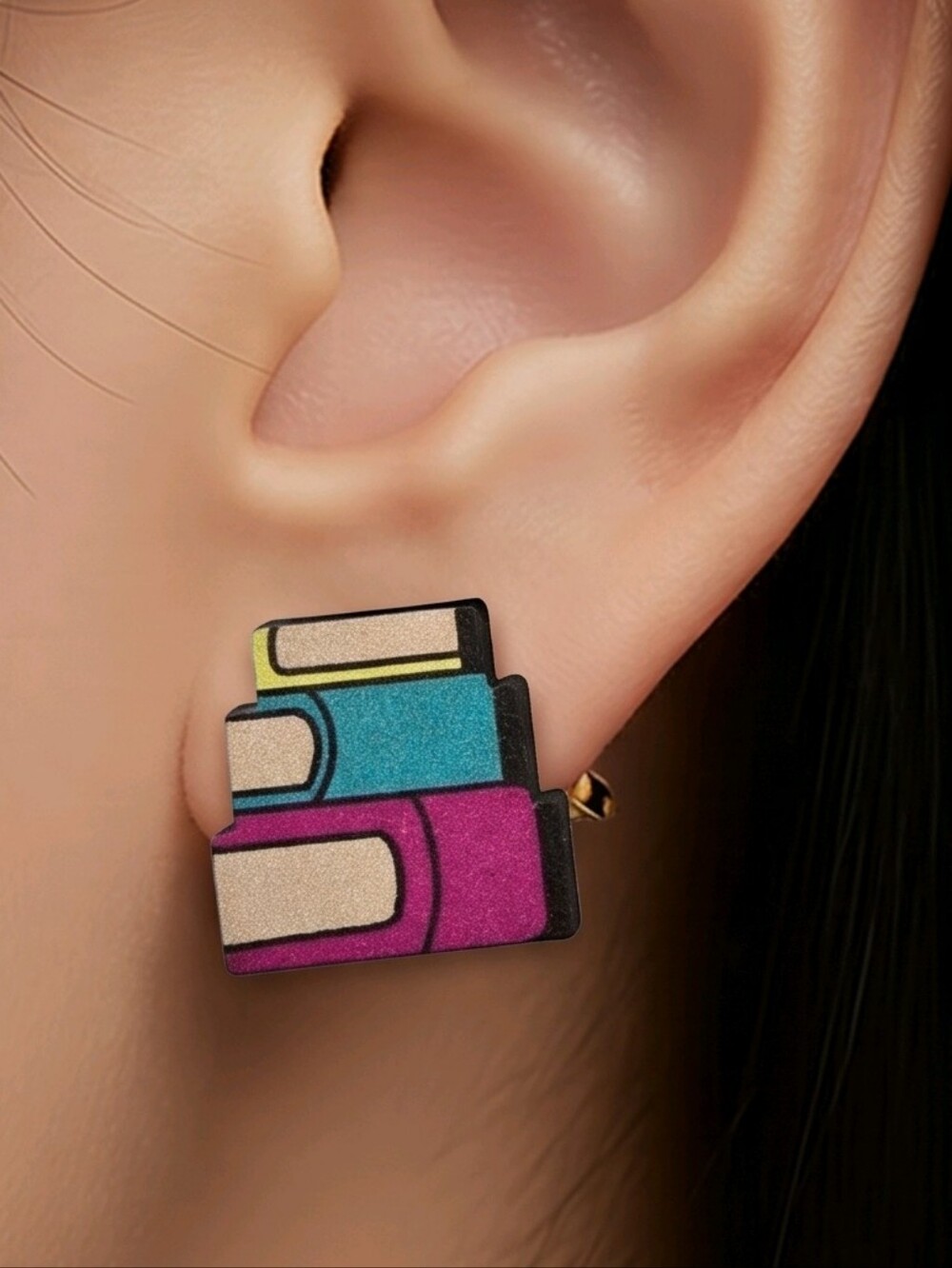 Books Wooden Earrings Library Student Teacher Gift School Book Lover Reader